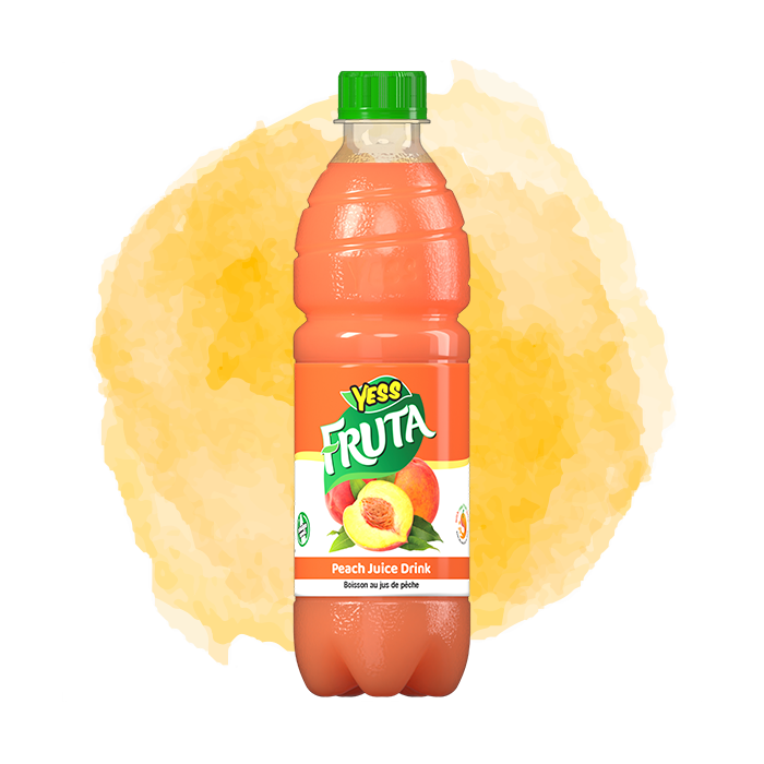 YESS Fruta Peach juice drink bottle