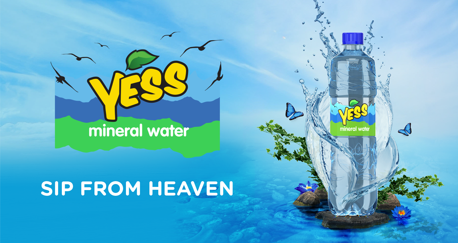 YESS mineral water banner