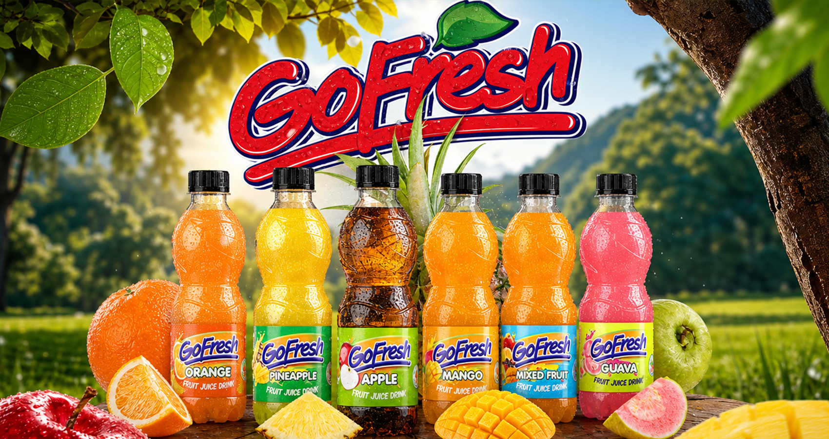 GoFresh fruit juice drink banner
